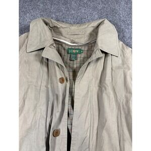 Vintage J Crew Jacket Mens XL Oarsman Wool Plaid Lined Trench Cotton Blend 90s